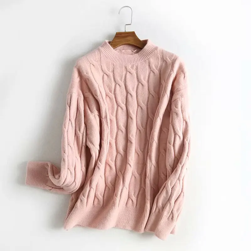 Женский трикотажный хлопковый свитер TMODA свободные пуловеры повседневный