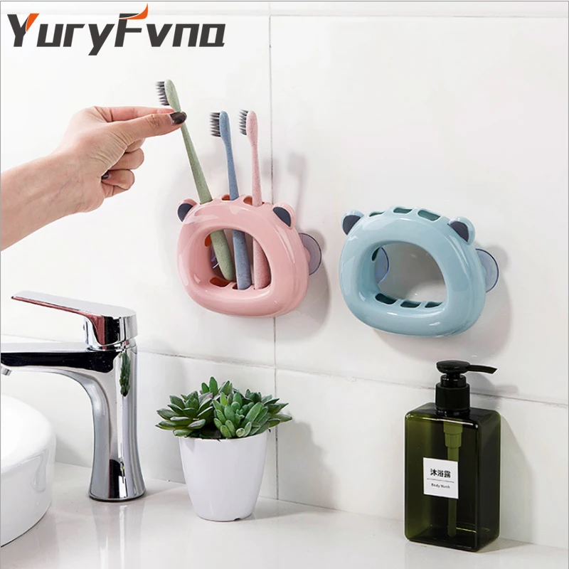 YuryFvna настенный симпатичный держатель для зубной щетки 3 позиции присоска