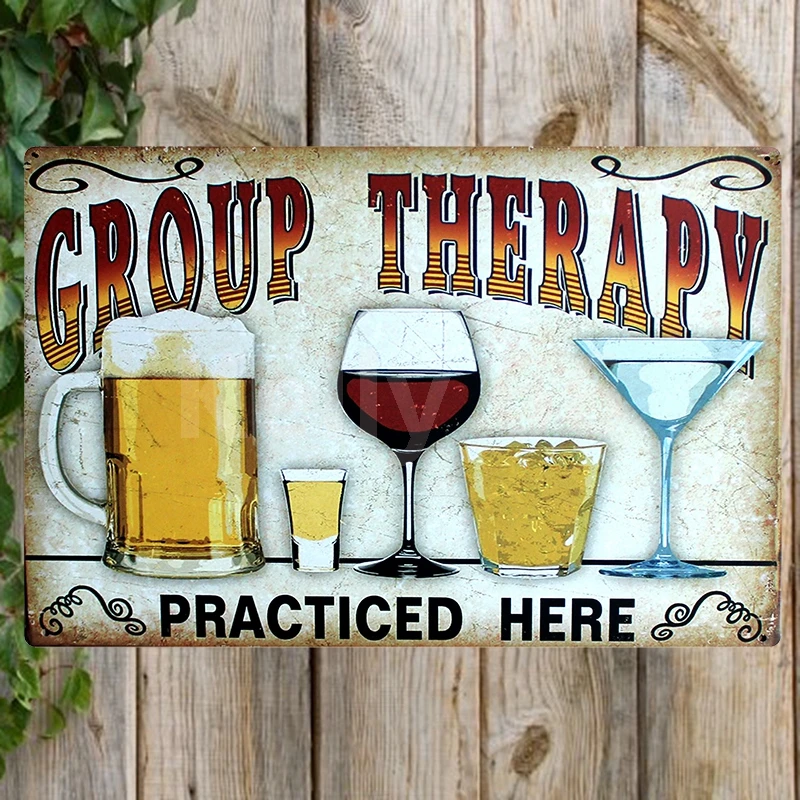 [Kelly66] холодное пиво здесь групповая терапия практикуется Mojito Металлический Знак