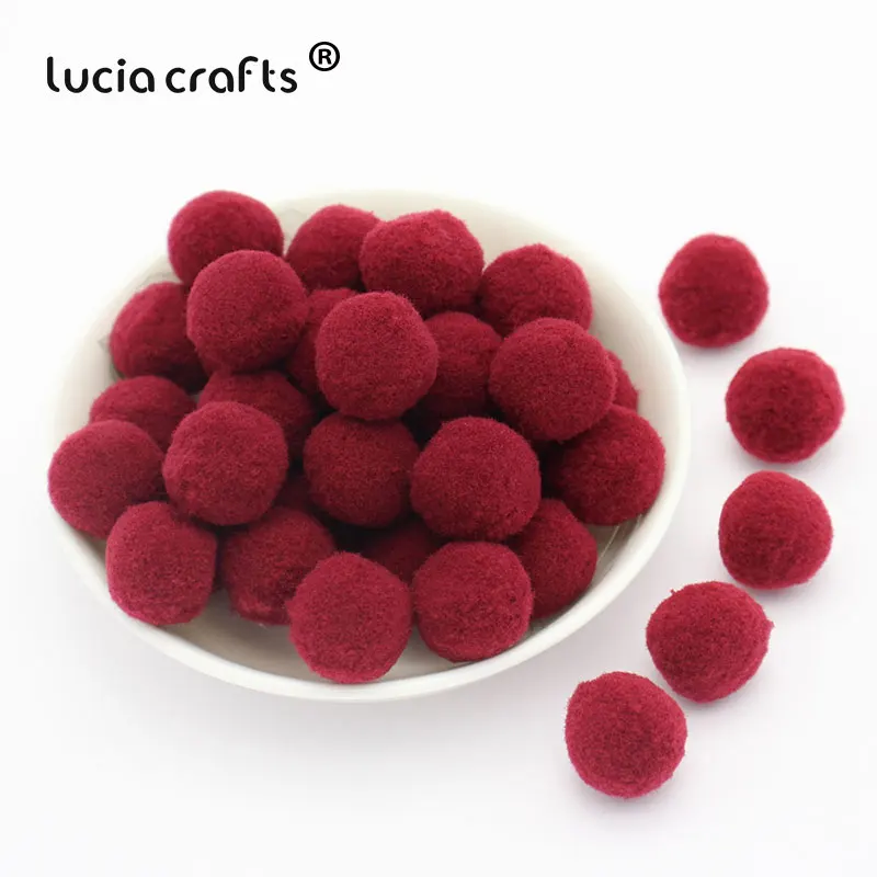 Color 27 Lucia crafts 500-1000 шт./лот 8 мм смешанный Мягкий круглый образный шарик-помпон пушистый помпон для детей DIY Одежда ручной работы K0303 - Цвет: Color 27