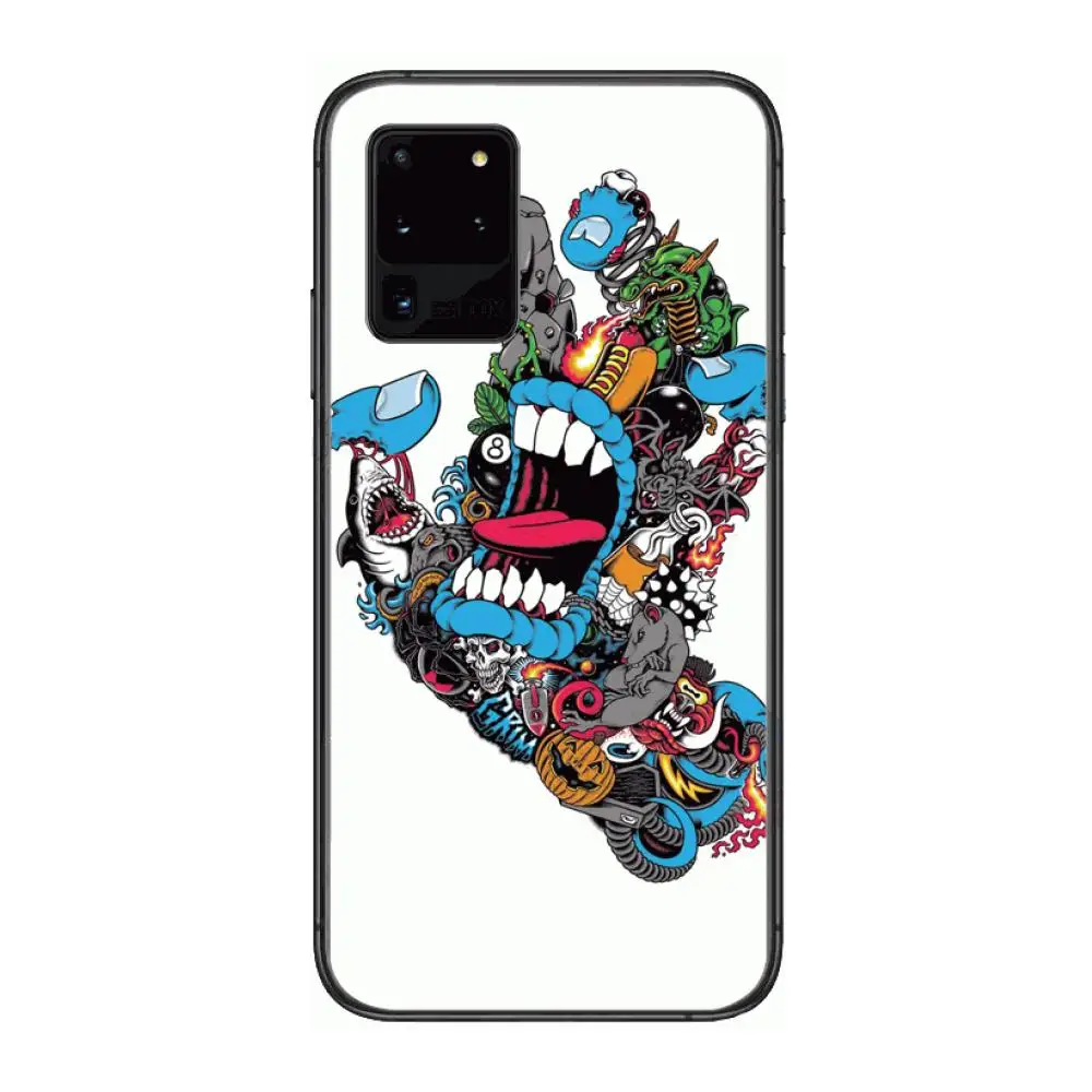 

Santa Cruz Skateboarding Art Phone cover hull For SamSung Galaxy S 6 7 8 9 10 20 21 Plus Edge E note 5G Lite Ultra black soft