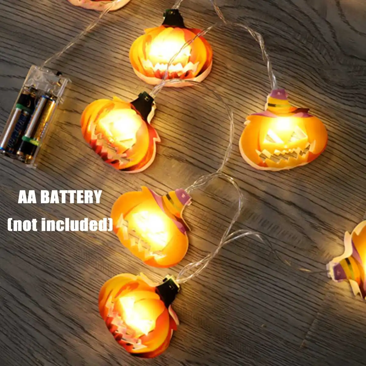 

10/20/30 Bright LED Lantern PVC 1.5/3/4.5M Halloween Hanging Pumpkin String Lights Party House Decoration Warm White Home Decor