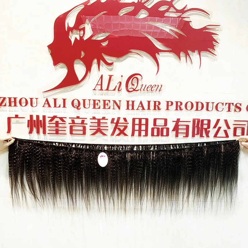 Ali queen hair Products курчавые прямые бразильские необработанные человеческие пучки для наращивания 14-24 дюймовые трессы предложения