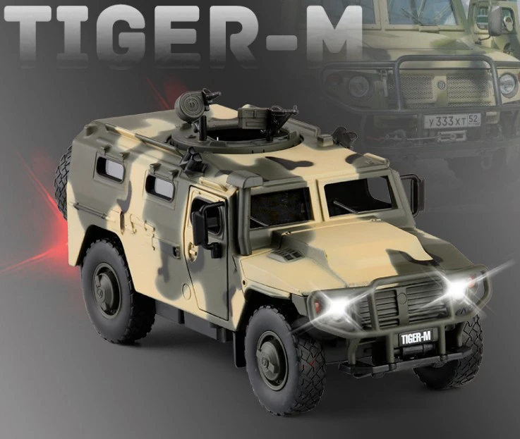 JK 1:32 Россия Тигр бронированный автомобиль Взрывозащищенная военная модель Свет