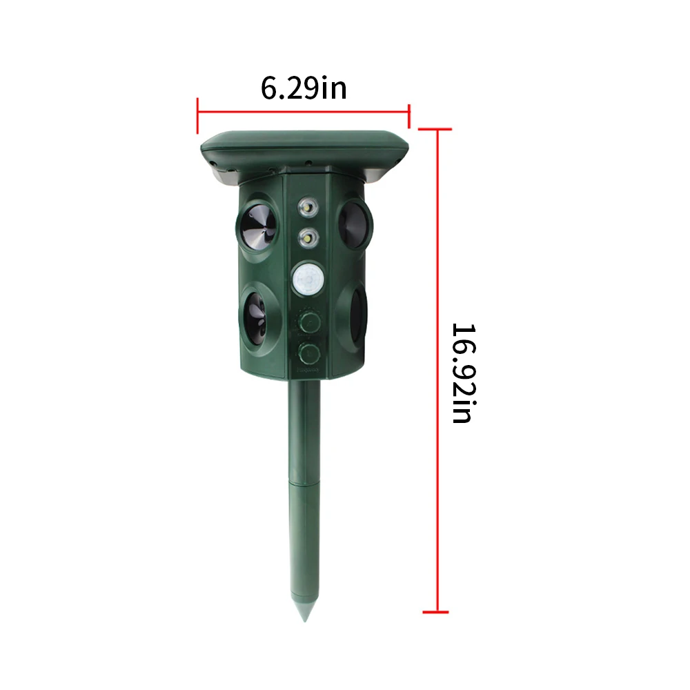 

New Outdoor Ultrasonic Solar Pest Repeller Animal Pest Mouse Repeller PIR Sensor Garden Manor Farm Bird Cat Dog Fox Repellent
