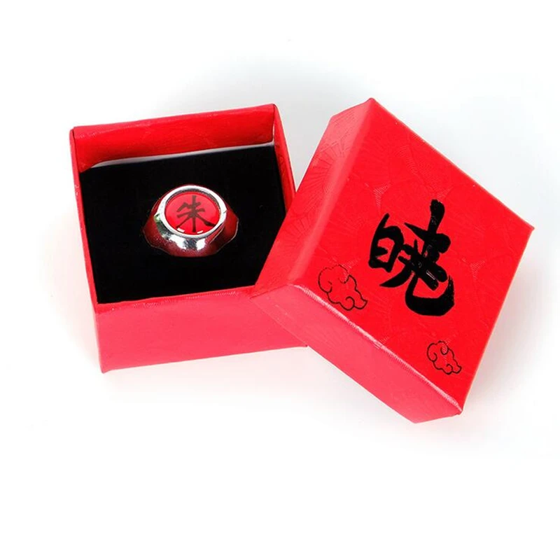 Uchiha Itachi Аниме Наруто Акацуки Учиха Итачи Косплей кольцо красная коробка упакованы - Цвет: Uchiha Itachi