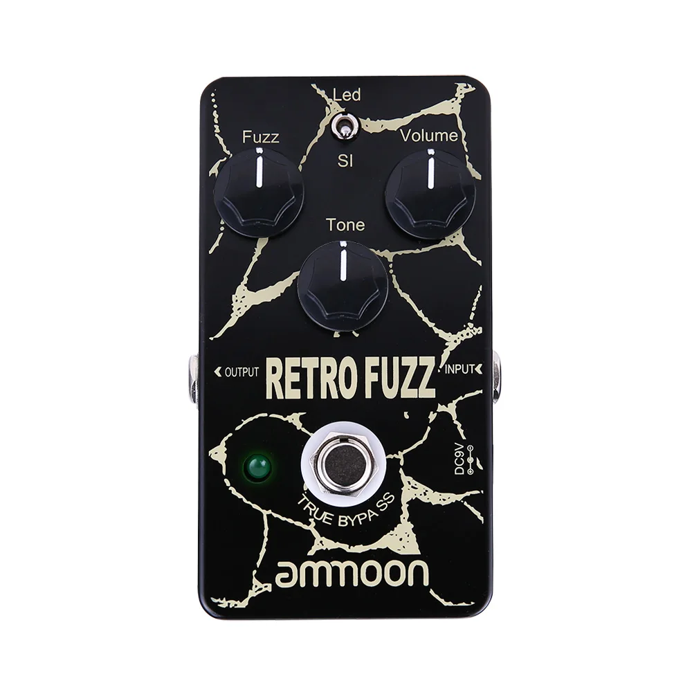 Педаль для гитары ammoon в стиле ретро FUZZ аналоговая педаль эффекты 2 режима с True Bypass