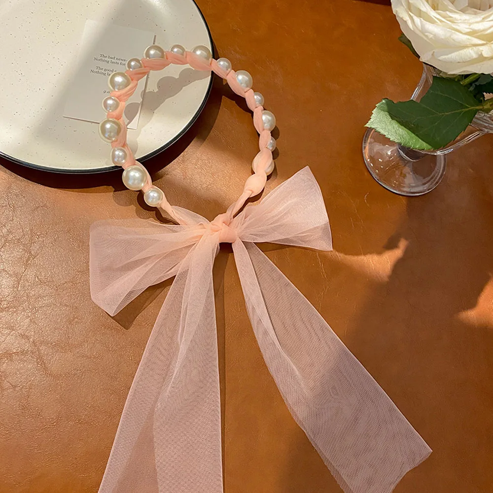 Новый Кружевной Галстук бабочка с вышивкой и жемчугом повязка на голову