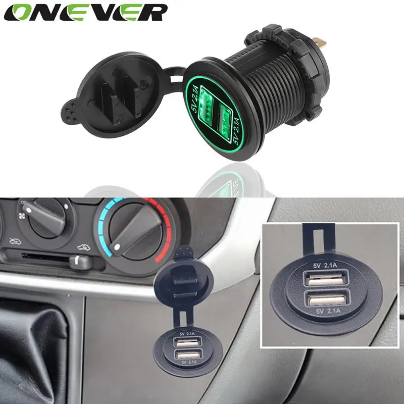 Зарядное устройство Onever 12 24 В с двумя USB портами 4 2 А|Зажигалка| |