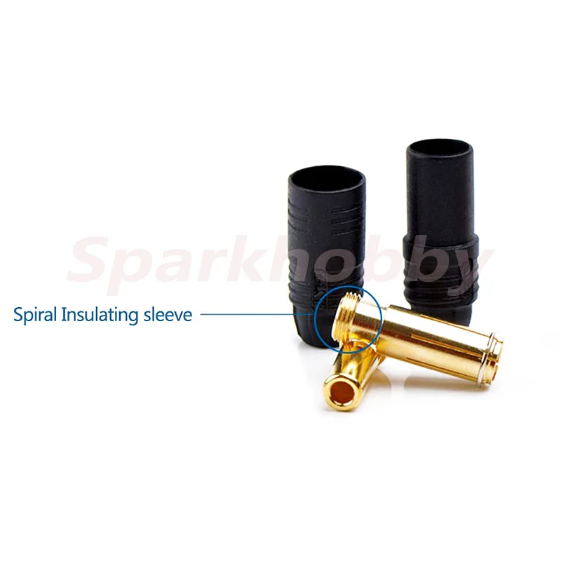 Штекер банановый AMASS AS150 7 мм Позолоченный разъем красного и черного цвета для