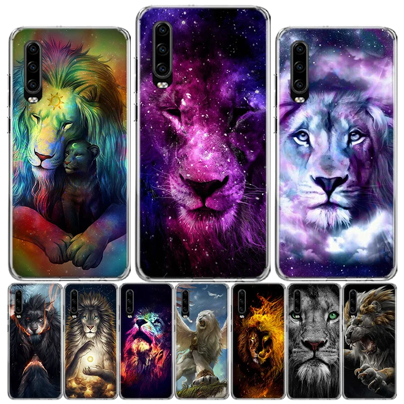 Чехол для телефона с принтом льва Для Huawei P40 P30 P20 P10 Mate 10 20 30 Lite Pro P Smart Z Plus
