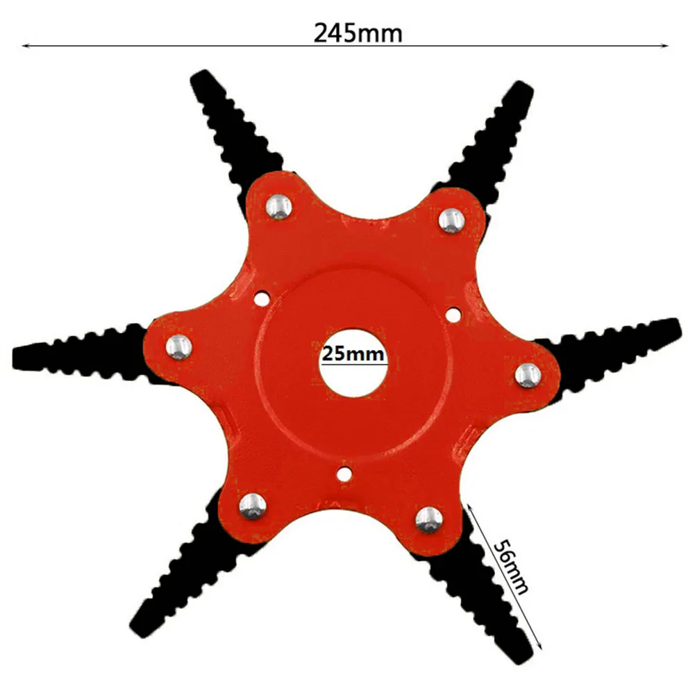 

Steel Brush Cutter Blade Manganese 6 Teeth Durable Grass Trimmer Head Lawn Weeding Garden Tools Accessories