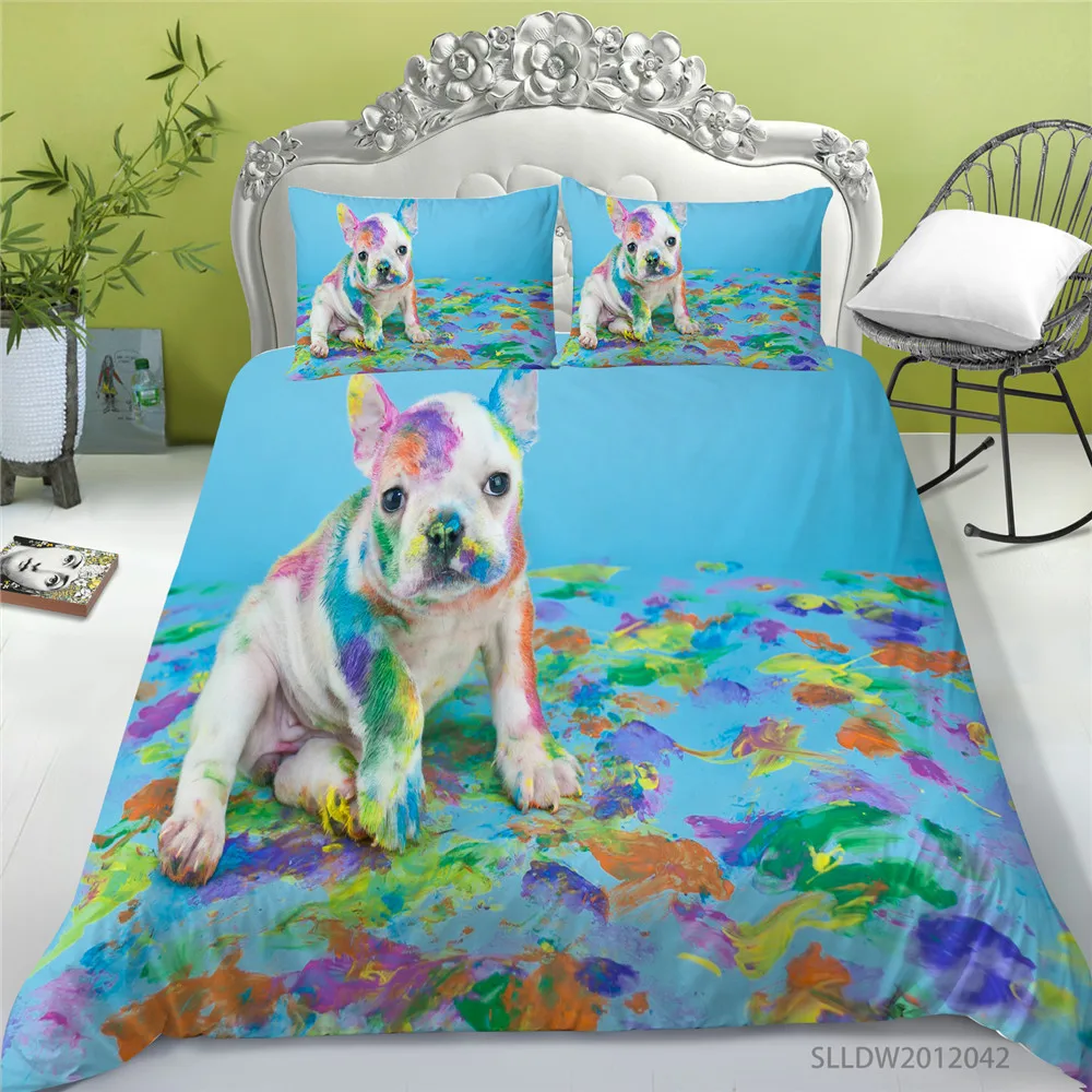 

3D Bedding Set Luxury Duvet Cover Set Lovely Dog Print High Quality Creative Kids Adult Teen Bedroom Decor 2/3 Pcs Dropship