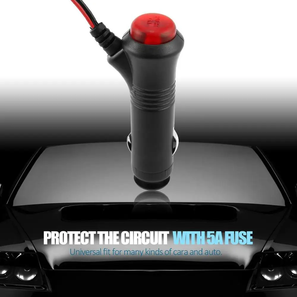 Новинка 12 в 24 В штекер автомобильный Мотоцикл гнездо прикуривателя разъем вкл.