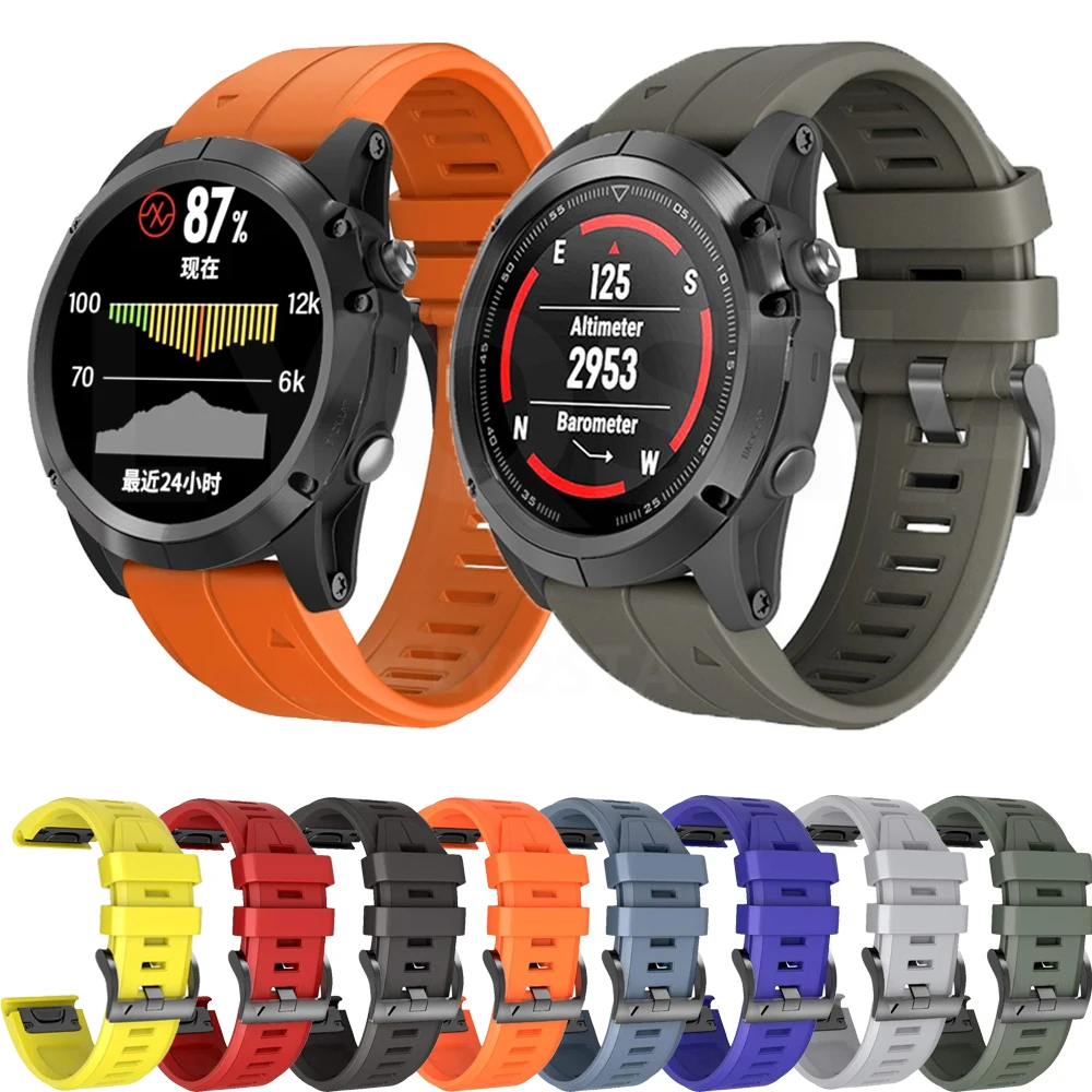 

Ремешок силиконовый для смарт-часов Fenix 7 7X, 22/26 мм, ремешок для Garmin Fenix 5 5X Plus 6 6X Pro 935 3 часа, быстросъемный браслет