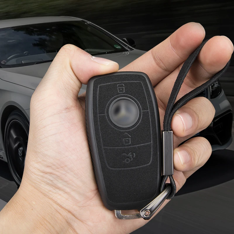 Автомобильный чехол для ключей из ТПУ и замши держатель Mercedes Benz E Class W204 GLC 260 C200 CLA