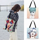 Женская наплечная сумка Монро и Хепберн поп-арт с принтом, сумка-тоут, Женская Повседневная Сумка-тоут, модные сумки для покупок, пляжная сумка для улицы