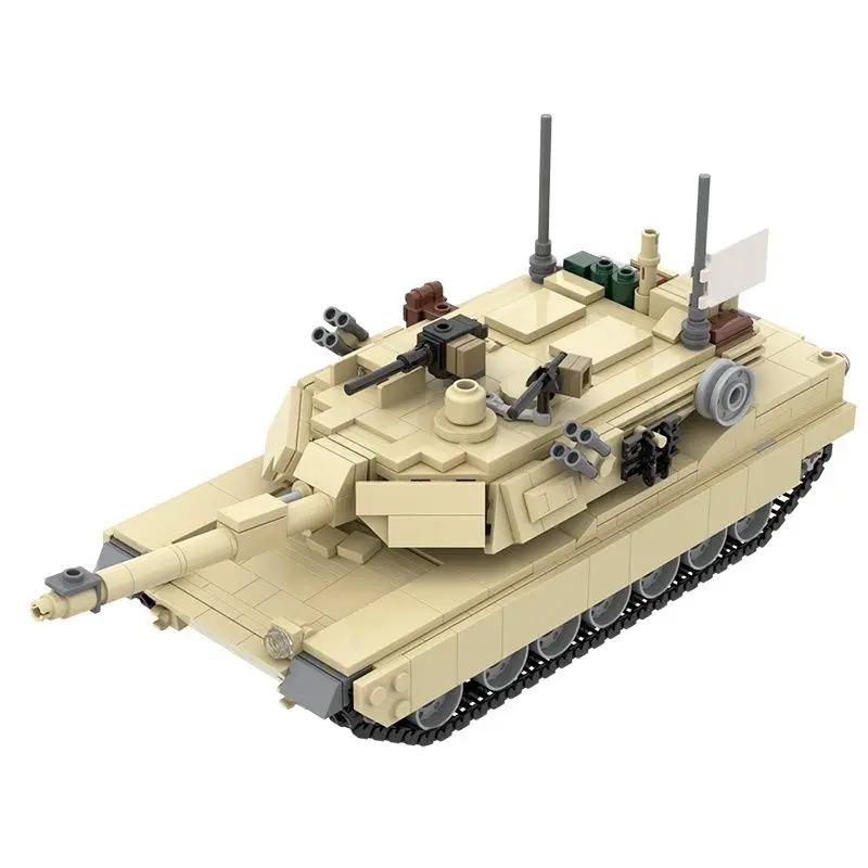

MOC WW2 M1A2 Abrams Tank Building Blocks Toys Mini figures Vehicle Aircraft Boy Educational Block Military Bricks for Children