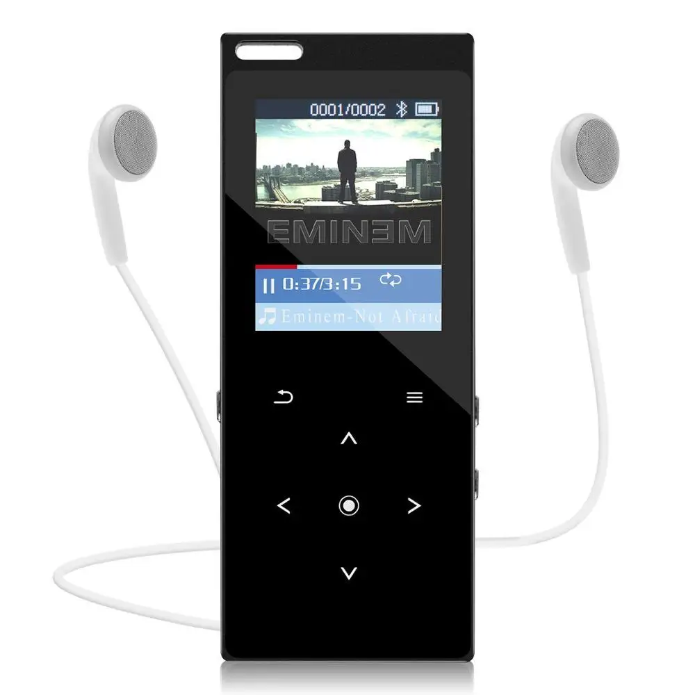 MP3-плеер с динамиком металлический Портативный HIFI музыкальный плеер с fm-радио электронная книга Спорт для Walkman Поддержка TF карты до 128 ГБ - Цвет: C12 No Blueto-16GB