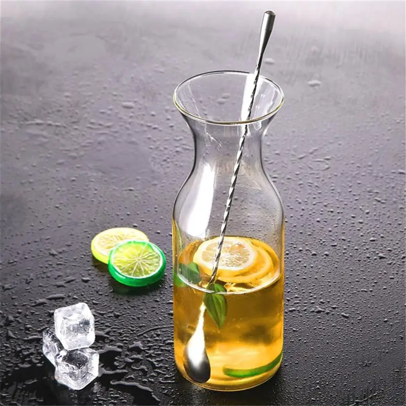 

6 PCS Stainless Steel Spoon Set Home Sugar Milk Powder Stirring Spoon Long Handle Cocktail Stirring Spoons For Bar Party Events