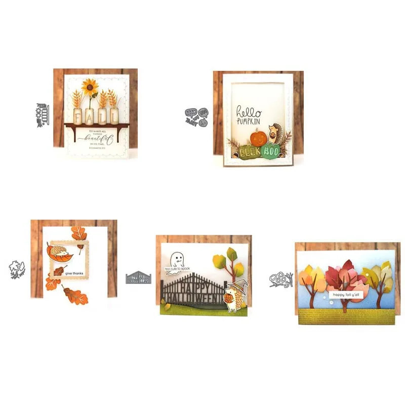 Маленькие предметы на Хэллоуин декоративный фон металлическая резка штамп для