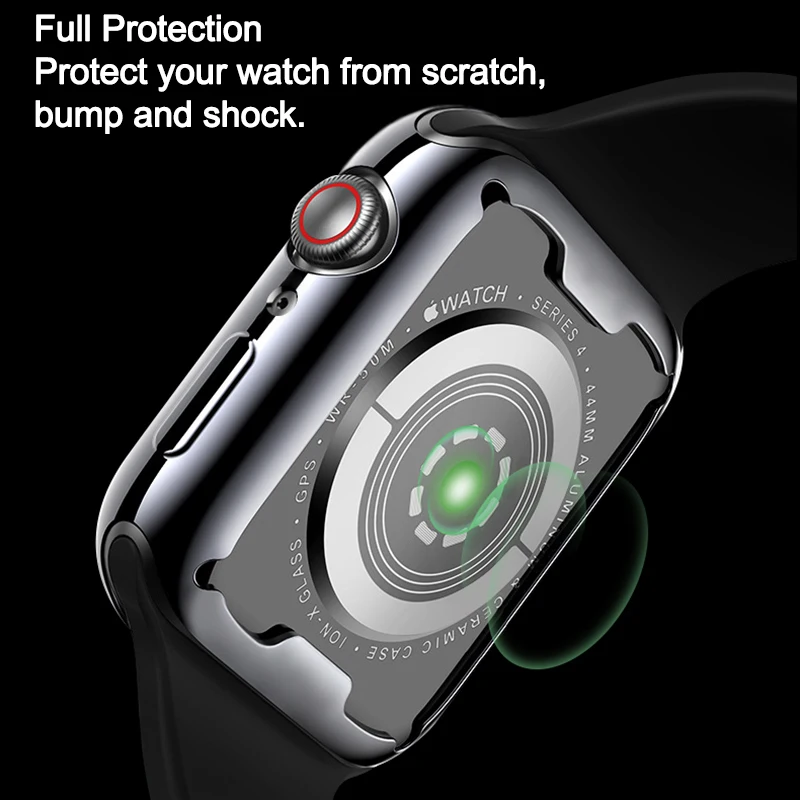 Элегантный чехол для часов Apple Watch series 5 4 3 2 1 кожаный 42 мм 38 м 40 44 задняя крышка из