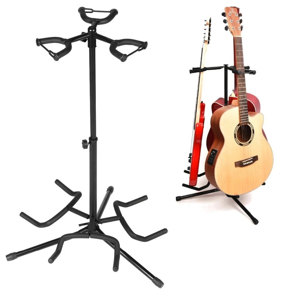 

Portable Universal Guitar Stand Black Folding Tripod Stand Acoustic Classical Electric Guitar Stand Bass Holder Multifunctional