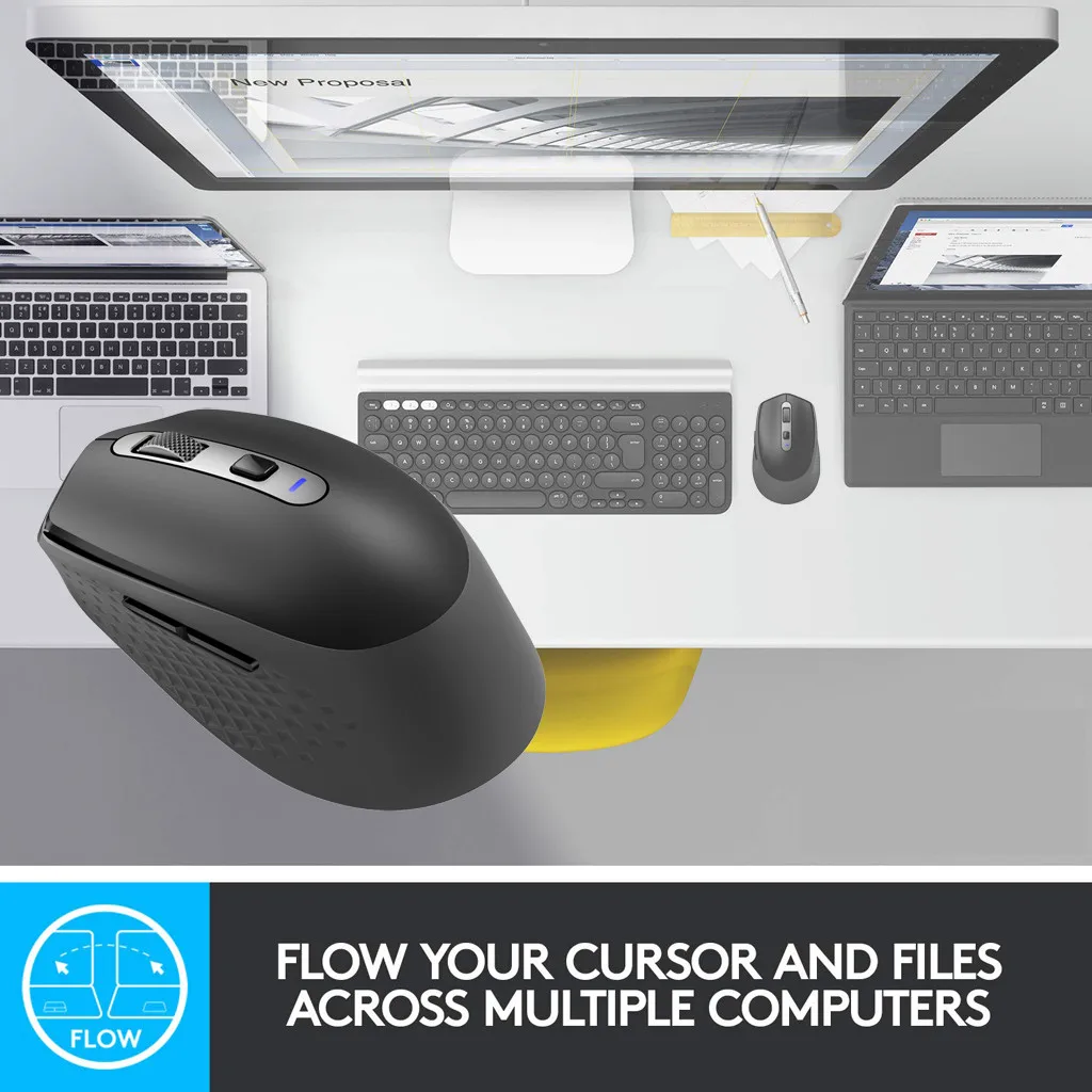 Беспроводная мышь используемая на любой эргономичной форме перезаряжаемая для