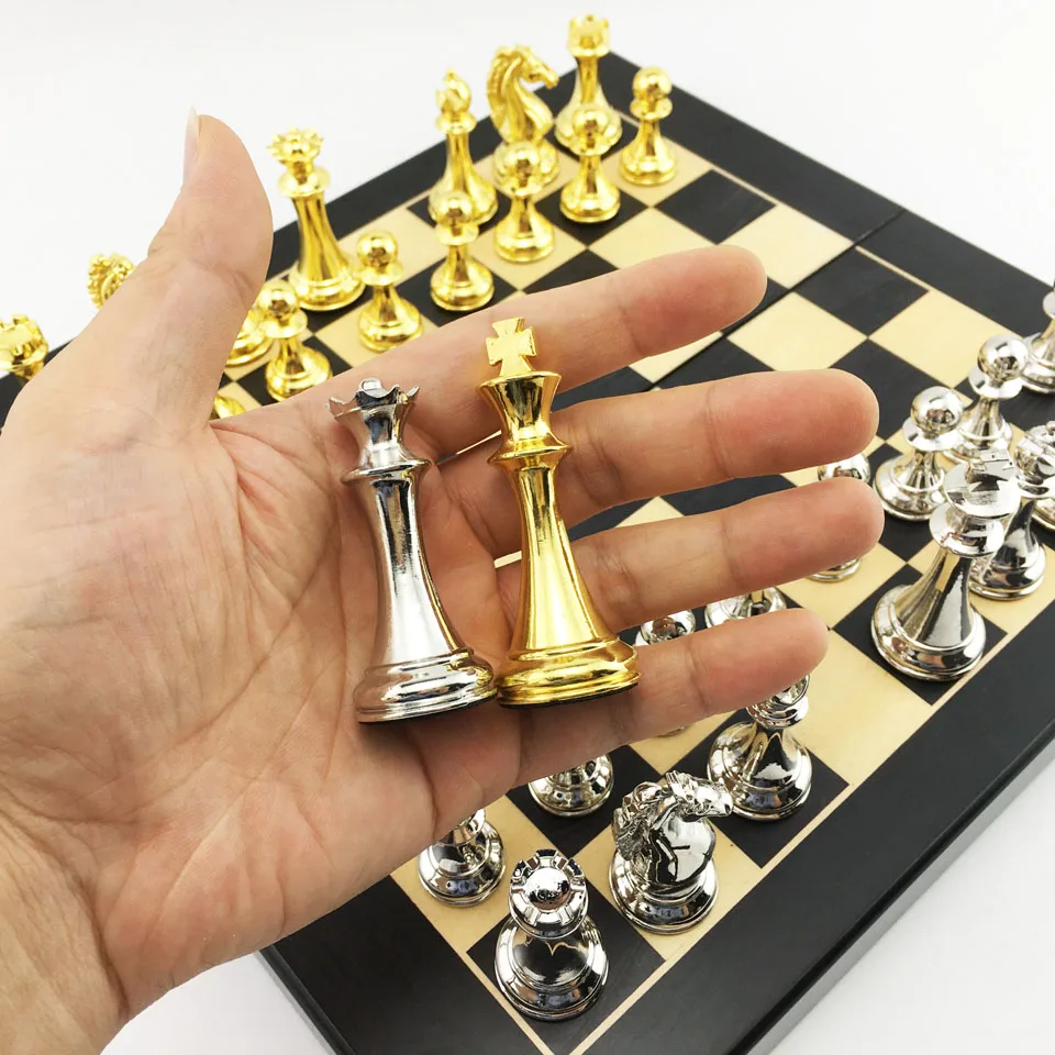 BSTFAMLY Kirsite Металлический Шахматный набор портативная игра международных шахмат