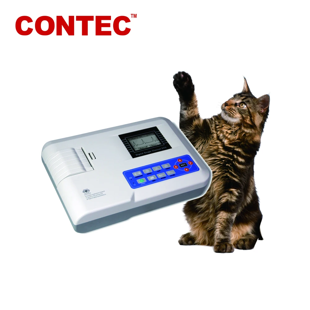 

CONTEC ECG300G-VET портативный 3-канальный 12-контактный ветеринарный ЭКГ-аппарат для животных, собак и кошек