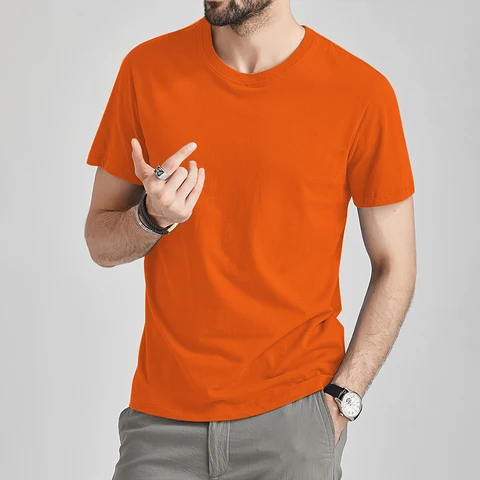 Лидер продаж 2020, мужские футболки, мужские летние футболки, Женские однотонные брендовые хлопковые оранжевые короткие футболки для девочек, женские футболки