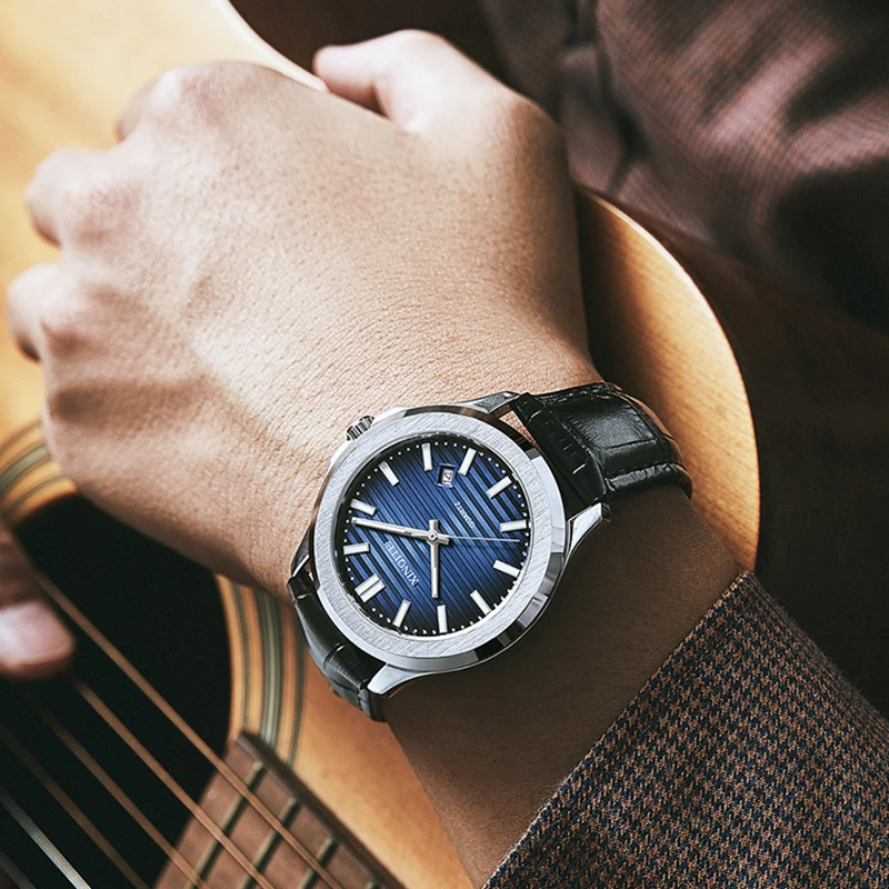 

Net red Stainless Steel Men's Quartz Watches Trend Fashion Business Luminous Rose Gold Non-mechanical Trendy Wristwatch for Men