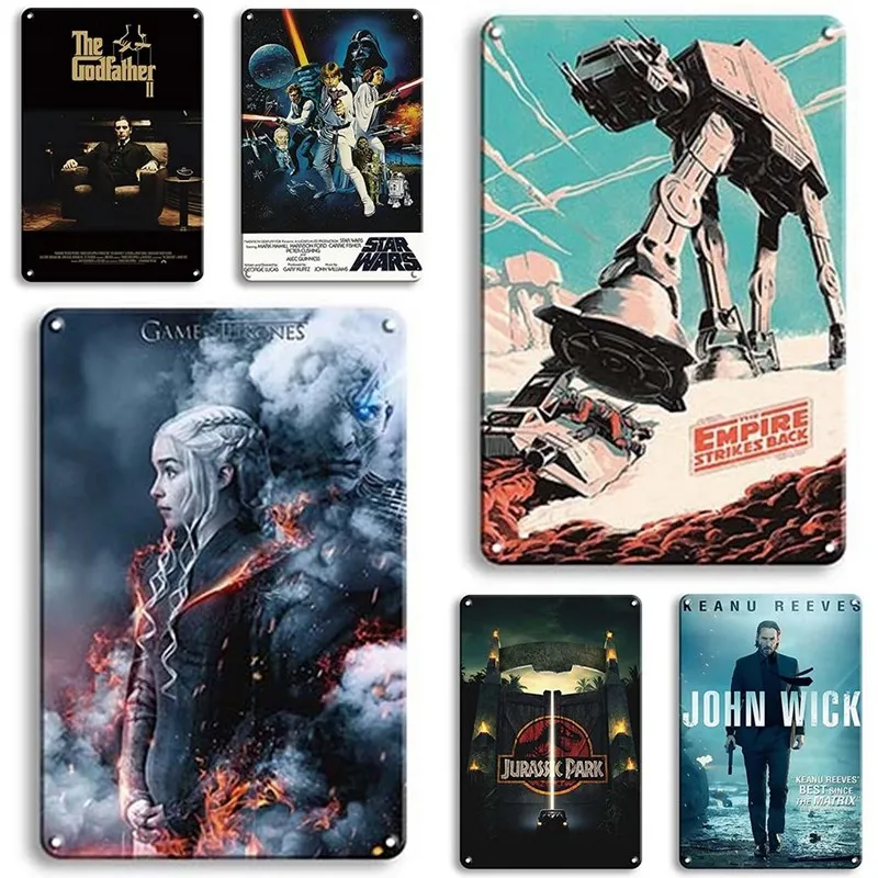 

Classic Movie Metal Poster Metal Tin Sign Plates Wall Decor for Bar Pub Club Man Cave Plaque Metal Vintage Iron Painting Signs