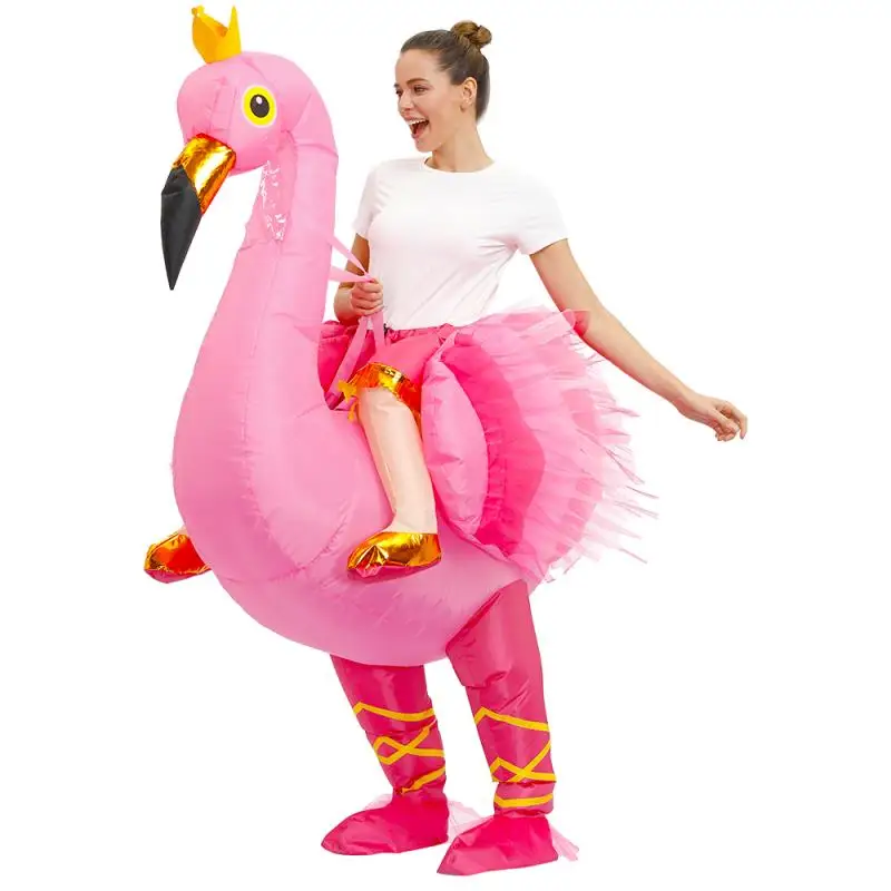 adult flamingo inflatable costumes for halloween cosplay party costume christmas suit purim carnival man performance jumpsuit free global shipping