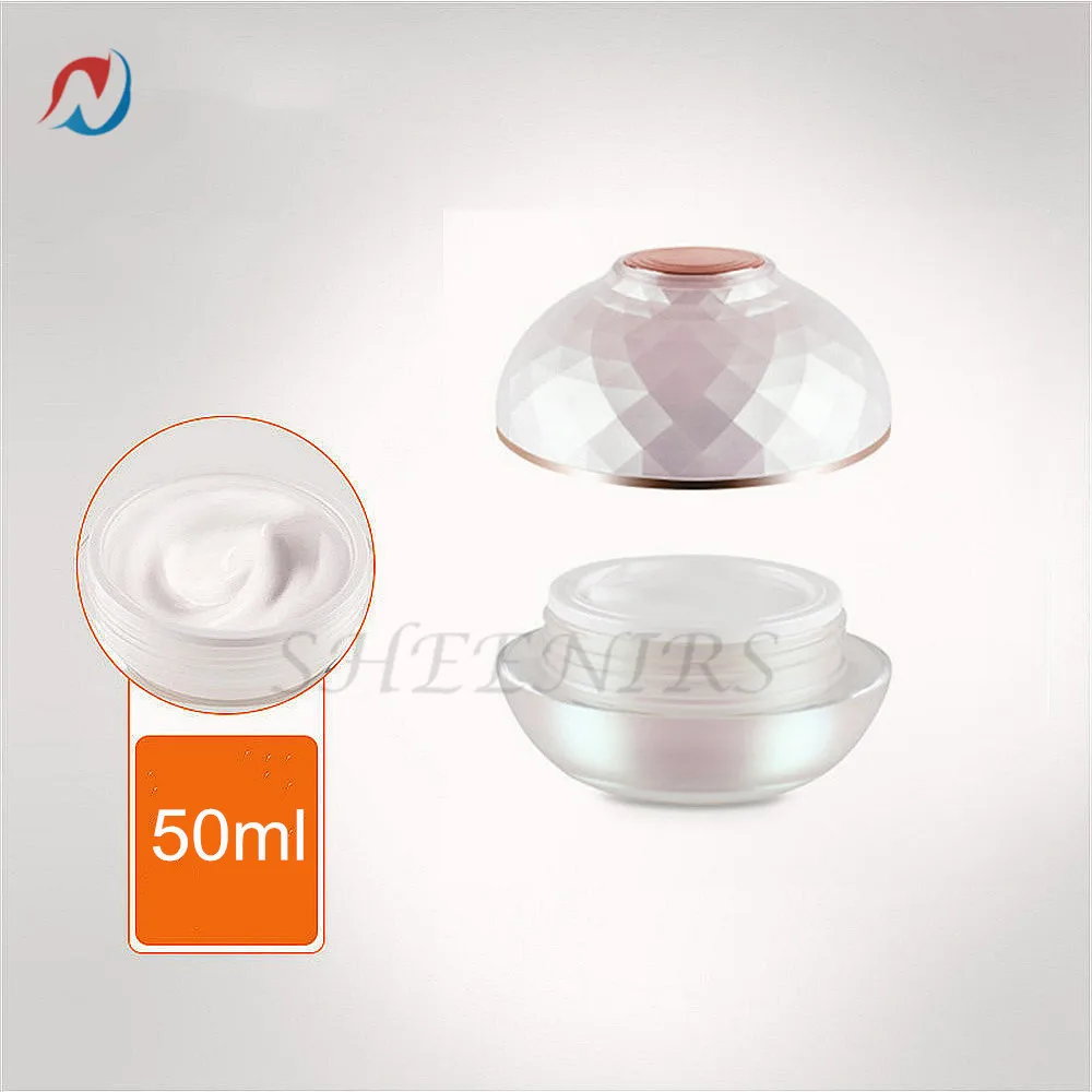 

6pcs Empty 50ml luxury acrylic material plastic acrylic cream bottle 1.7oz Onion Shape Acrylic Cosmetic Cream Jar Container