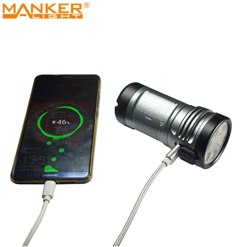 Светодиодный фонарик Manker MK36 12 000 лм 6x CREE XHP50.2 светодиодный с зарядным портом USB Type-C