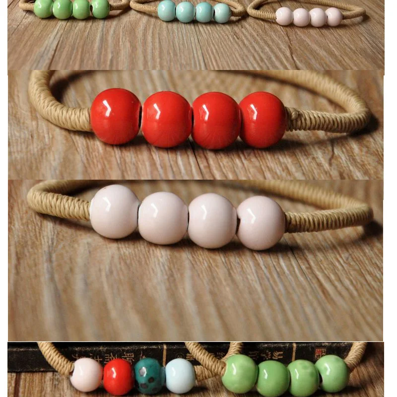 Креативный браслет в национальном стиле из бисера фарфоровый керамический
