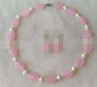 Белый Пресноводный Жемчуг 5 6 мм розовый нефритовый лазурит 13x18 ожерелье серьги