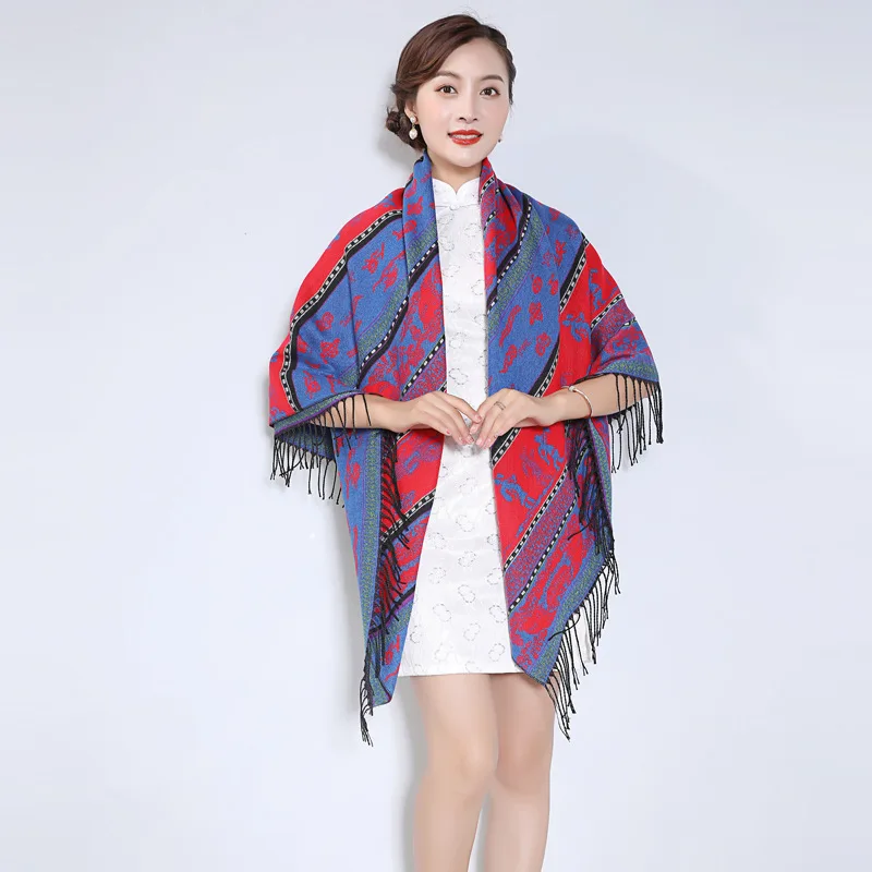 Шарф женский зимний с подсолнухами двусторонний кашемировый шарф в Корейском