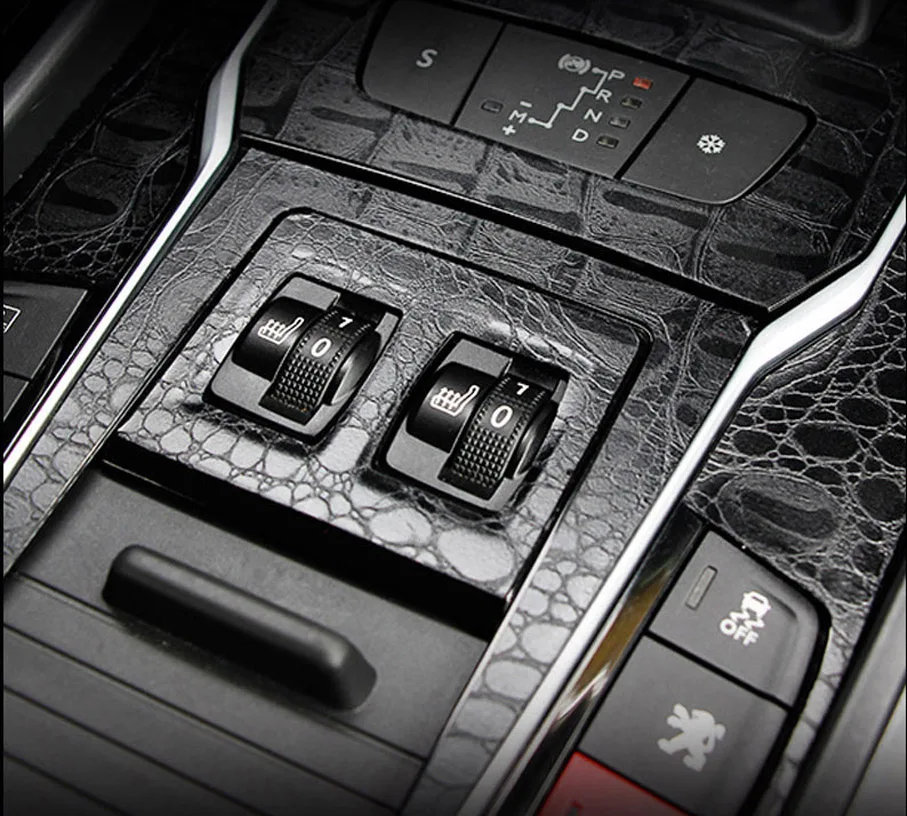 Высококачественная Черная текстура под крокодиловую кожу Виниловая наклейка