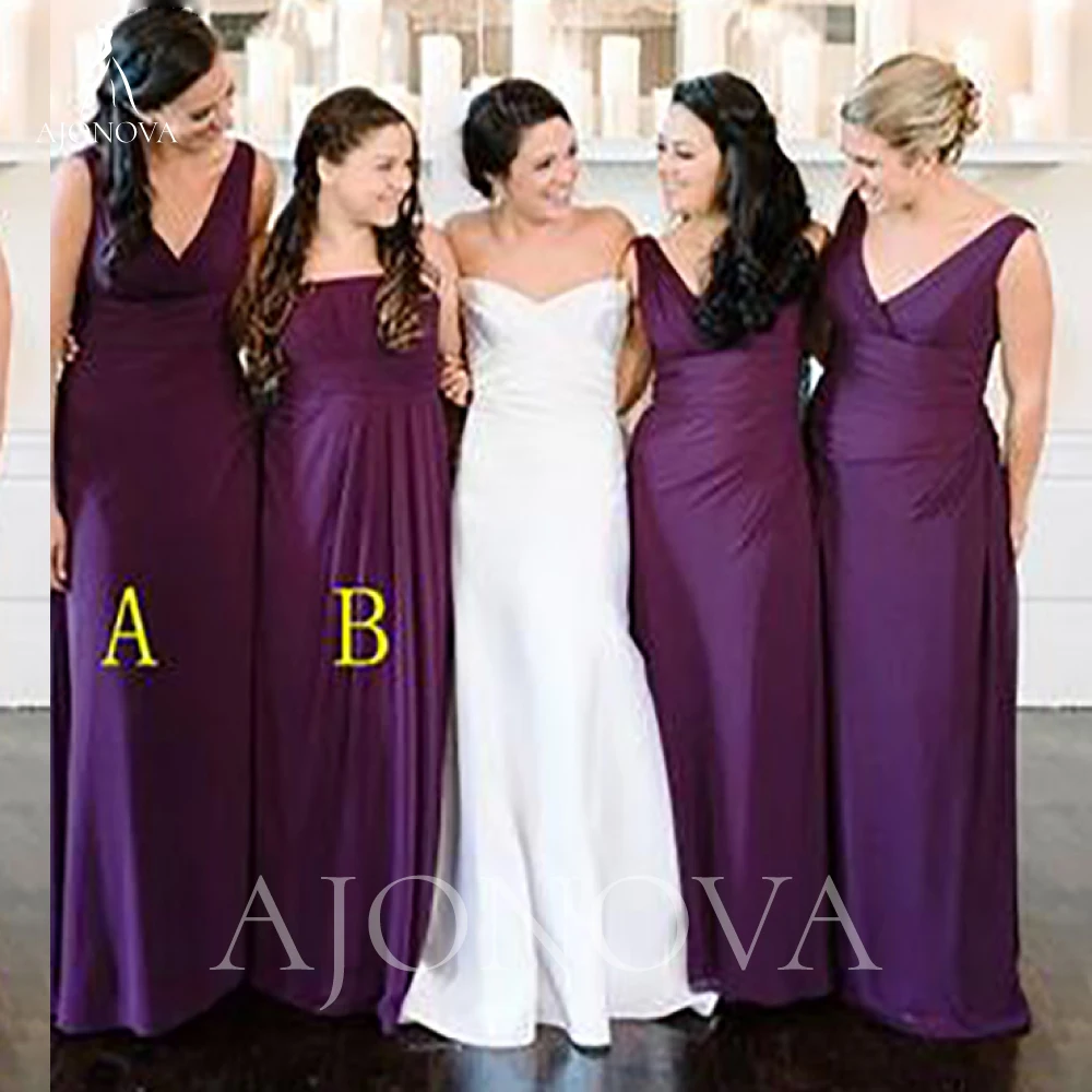 

Purple Chiffon Strapless Dress Bridesmaid Dresses A-line Dresses for Women 2021 Elegant Wedding Party Dress Bridesmaids Woman