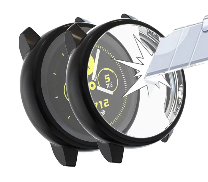 Мягкий силиконовый чехол для samsung Galaxy Watch, активный Чехол, бампер, аксессуары, защита, полное покрытие экрана, защитный чехол