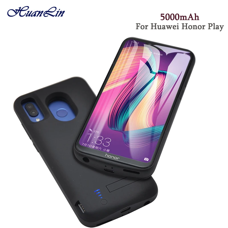 5000 мАч Внешний Аккумулятор Чехол Поддержка держатель чехол для Huawei Honor Play