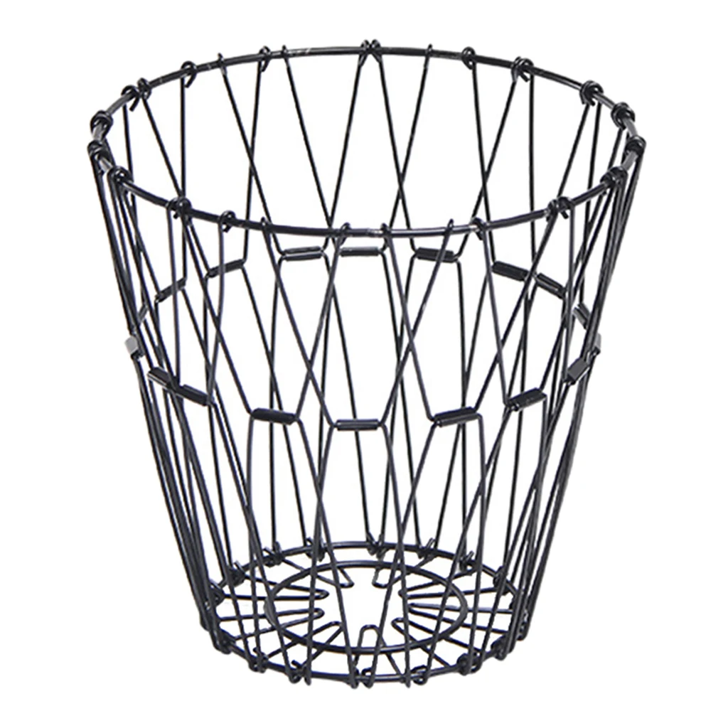 

Iron Foldable Storage Basket Fruit Multi-shaped Tray Flexible Design Durable