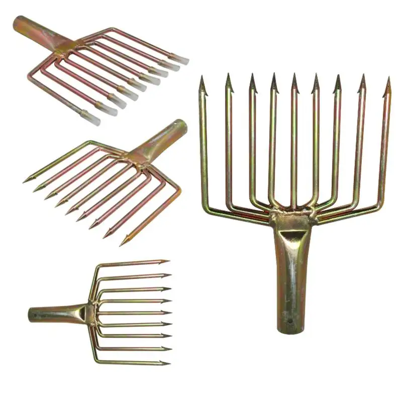 Рыболовная гарпуна 9 Зубцов черная/цветная из нержавеющей стали острый колючий