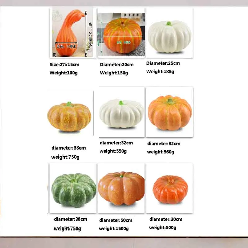 

Birthday Party Decorations Large Pumpkin Mini Artificial Pumpkins Fake Simulation Vegetabl Happy Halloween Decoration