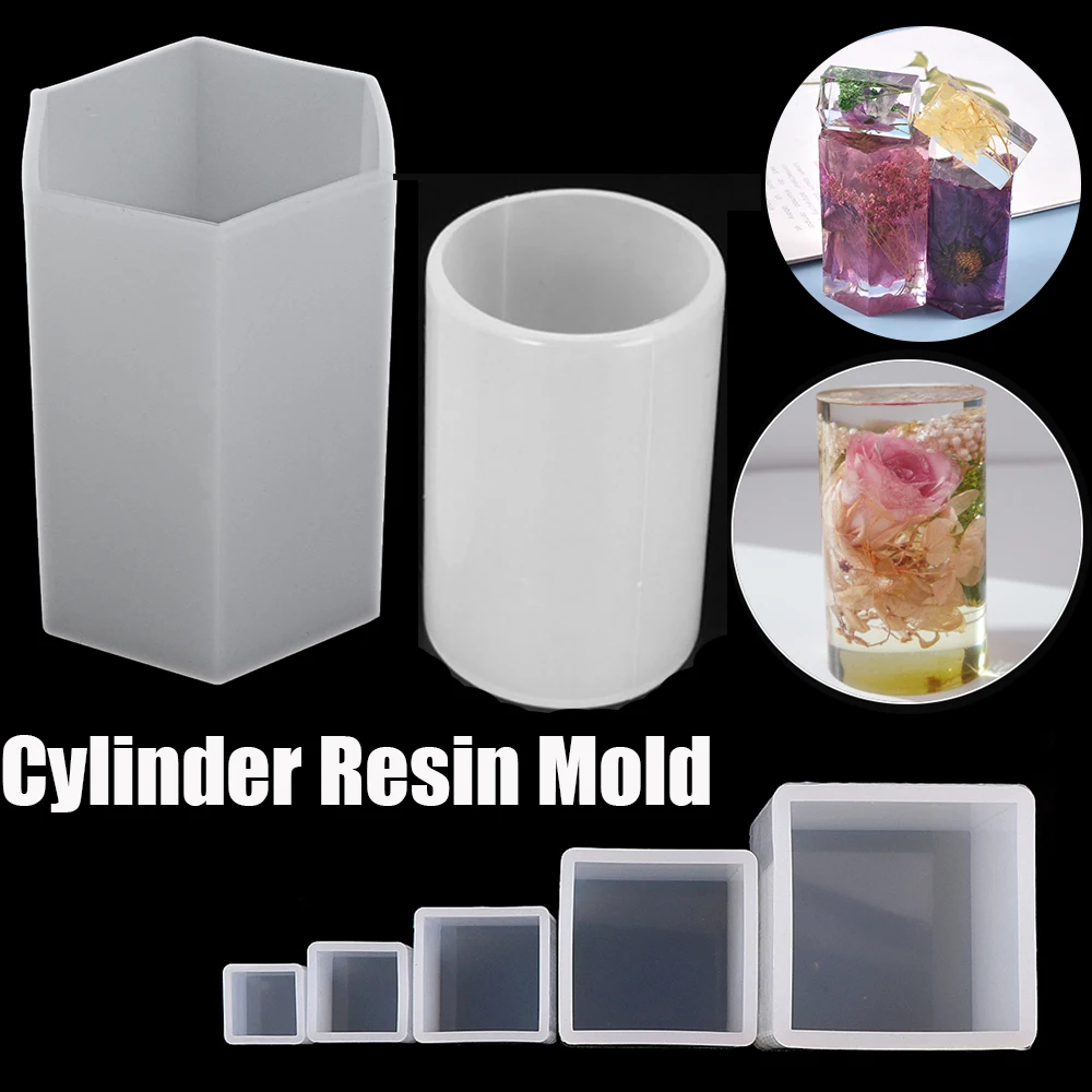 

1PC Multi Size Silicone Cylinder Casting Mould Hexagonal Cube Crystal Glue Candle Mould Jewelry Making Molds Epoxy DIY Clay Mold