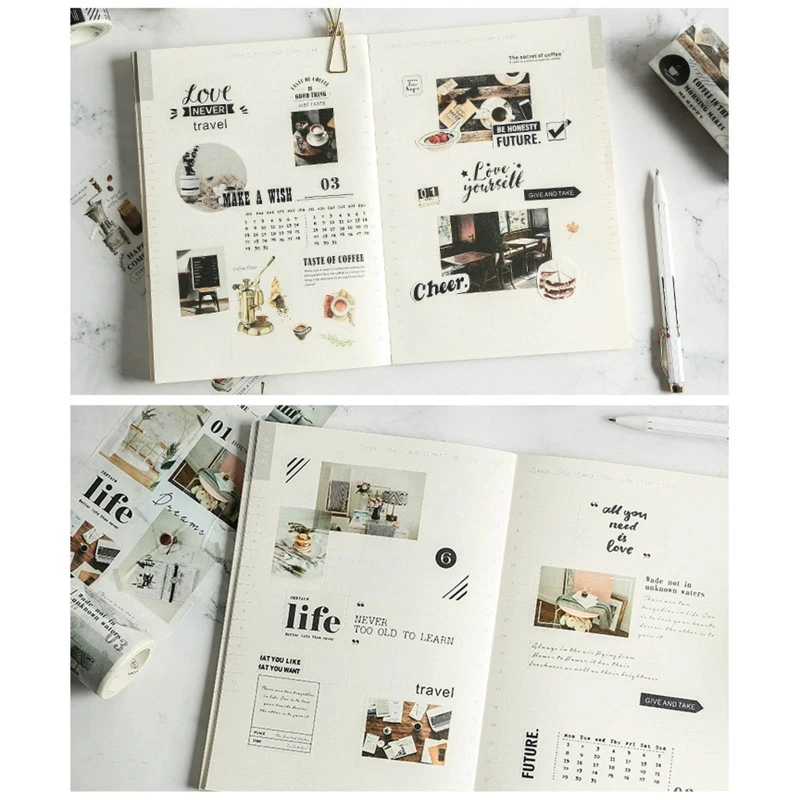 

3 Boxes Idle Time Series Washi Masking Tape Set Schedule Book DIY Decorative Adhesive Ribbon Sticker for Scrapbook