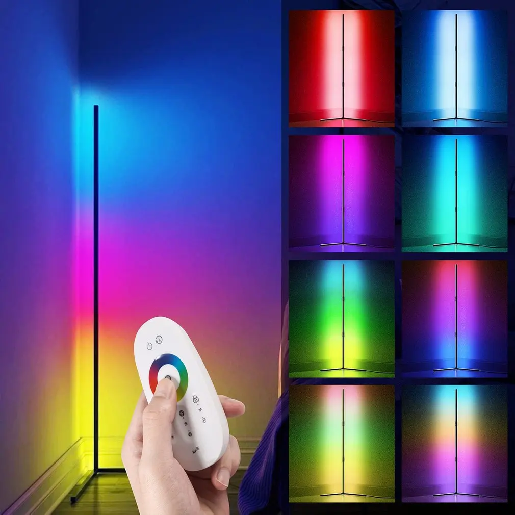 Светодиодная Напольная Лампа угловой светильник RGB с изменением цвета и