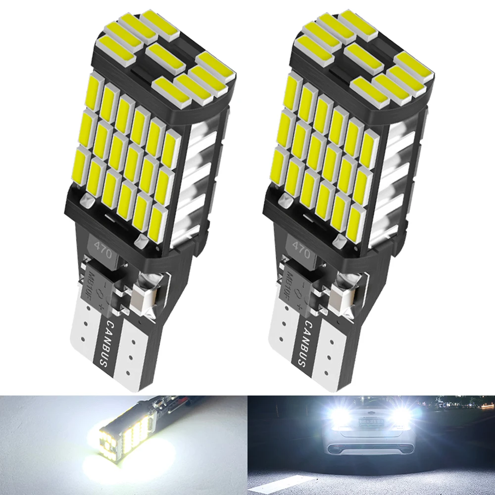 2x W16W LED Canbus No OBC Error Bulbs 921 912 T15 LED Backup Light Car Reverse Parking Lamp Xenon White Error free Car Lights